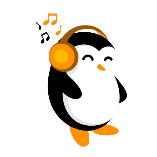 music penguin logo